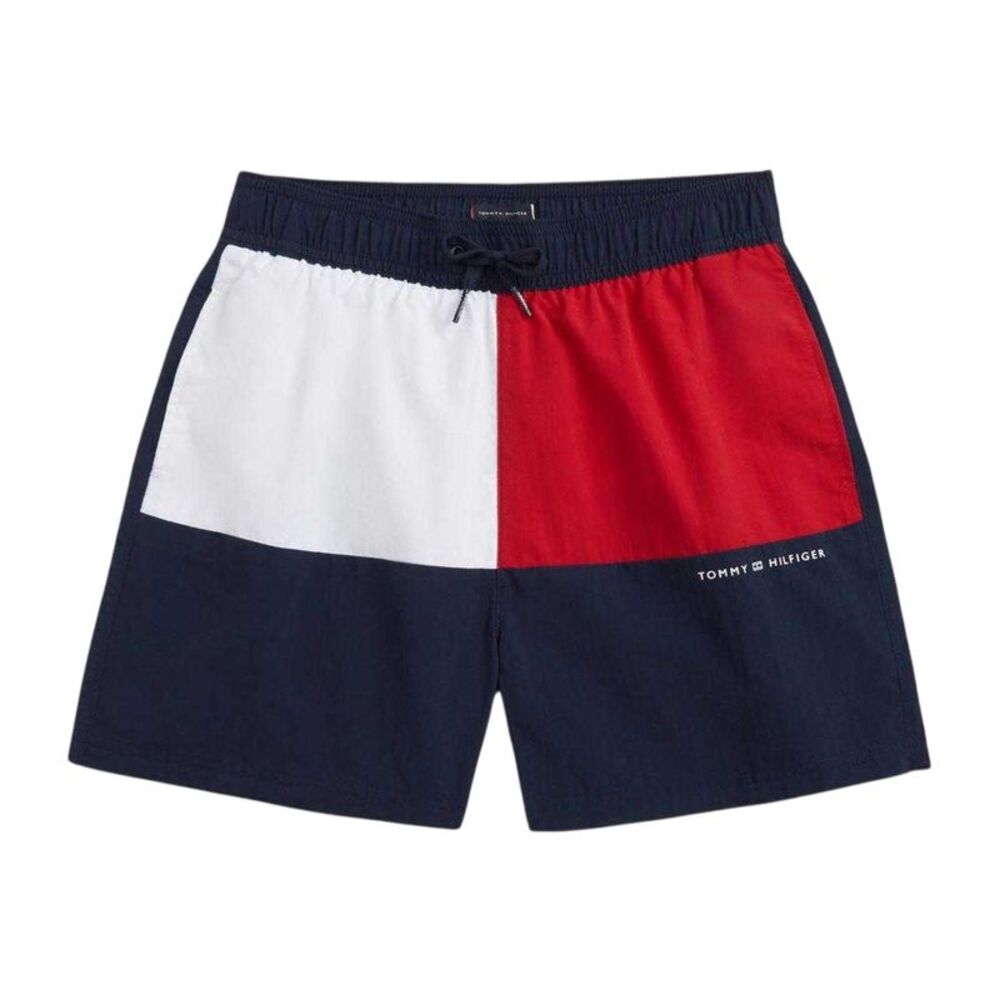 Tommy Hilfiger Boys Colour Block Swim Shorts / Navy Blue